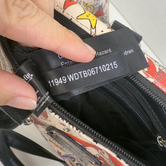 Loungefly The Little Mermaid Crossbody Satchel Purse Disney Tattoo Graffiti - Picture 9 of 13